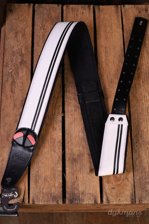 RightOn Guitar Strap Race White