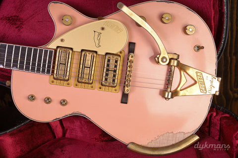 Gretsch Custom Shop 1959 White Penguin Faded Shell Pink Super Heavy Relic by Master Builder Gonzalo Madrigal