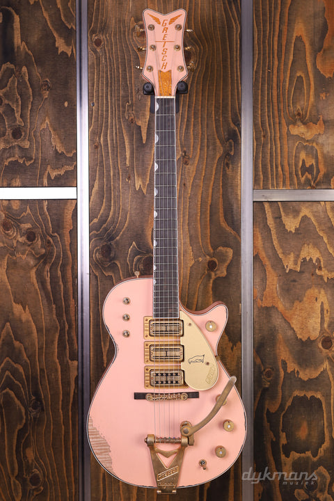 Gretsch Custom Shop 1959 White Penguin Faded Shell Pink Super Heavy Relic by Master Builder Chad Henrichsen