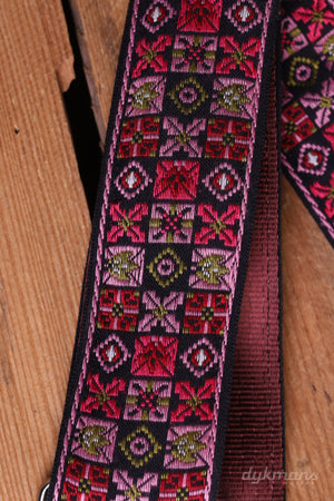 Souldier Guitar Strap Woodstock Pink Burgundy