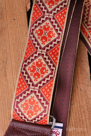 Souldier Guitar Strap Rustic Burgundy Orange