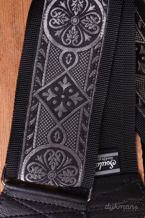 Souldier Guitar Strap Kildare Silver on black extra wide