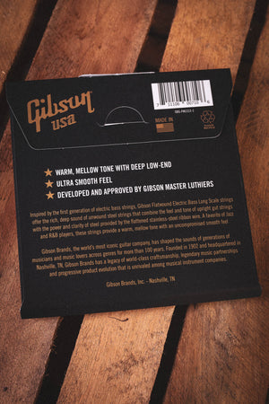 Gibson Electric Bass Strings Flatwound Long Scale 4-string