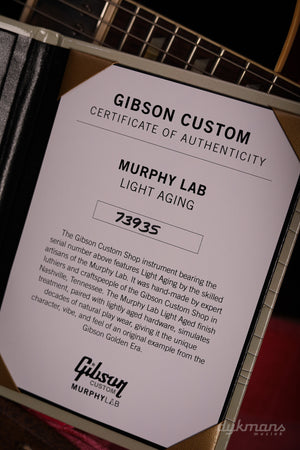 Gibson Custom 1957 Les Paul Standard All Ebony Murphy Lab Light Aged