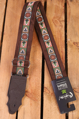 RightOn Guitar Strap Merida Brown Standard Plus