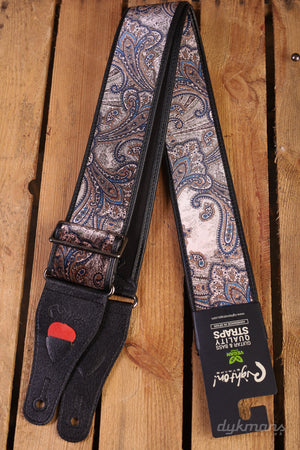 RightOn Guitar Strap Paisley Velvet Brown Talisman
