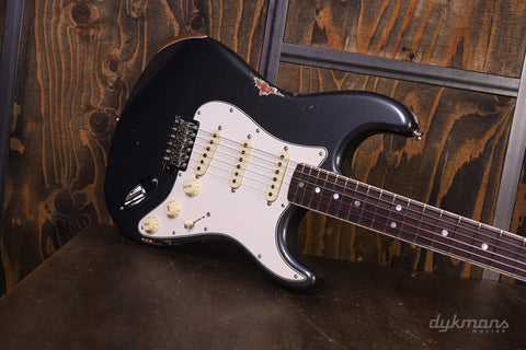 Fender Custom Shop 1967 Stratocaster Relic with Closet Classic Hardware Aged Charcoal Frost Metallic