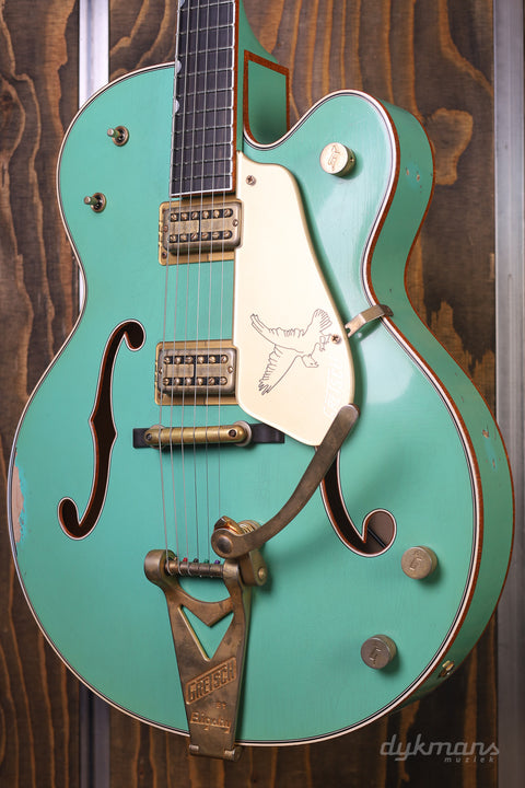 Gretsch Custom Shop 1959 White Falcon Sea Foam Green Heavy Relic