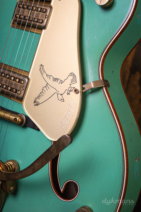 Gretsch Custom Shop 1959 White Falcon Sea Foam Green Heavy Relic