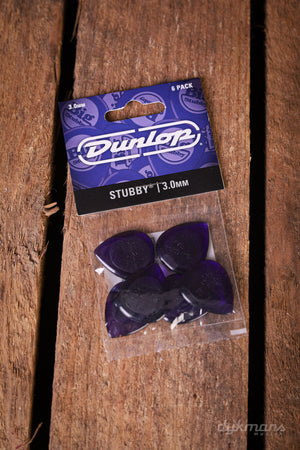 Dunlop Stubby Guitar Picks 3.0mm 6 pack