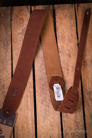 Levy's 5 cm Wide Suede Guitar Strap - Brown