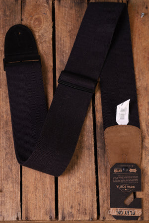 Levy's 7.5cm Wide Black Cotton Bass Guitar Strap - Black