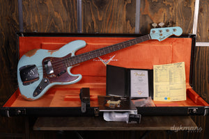 Fender Custom Shop 1961 Jazz Bass Heavy Relic Faded Aged Daphne Blue