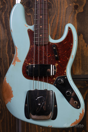Fender Custom Shop 1961 Jazz Bass Heavy Relic Faded Aged Daphne Blue