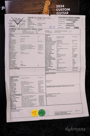 Fender Custom Shop Limited Edition 1963 Stratocaster Journeyman Relic Aged Fiesta Red