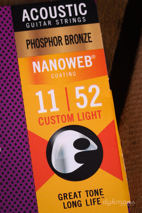 Elixir Acoustic Nanoweb Phosphor Bronze Custom Light 11-52