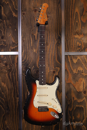 Del-Tone 60s S-Style 3-Tone Sunburst Heavy Aged
