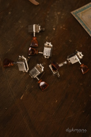 Kluson 3+3 Gibson-style Aged Limited Edition VTR Tuners, Single Line/Single Ring, Nickel