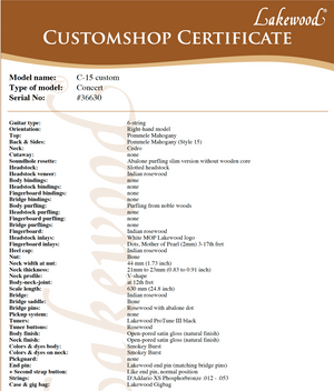 Lakewood C-15 Custom