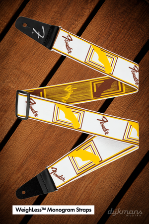 Fender® WeighLess™ Elastic Guitar Strap White